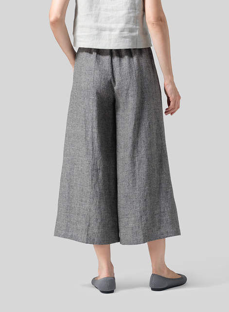 Linen ​S​lightly A-Shape Wide Leg Pants