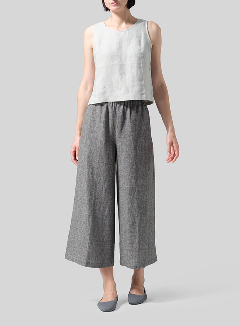 Linen ​S​lightly A-Shape Wide Leg Pants