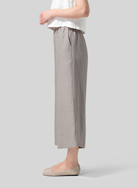Linen ​S​lightly A-Shape Wide Leg Pants