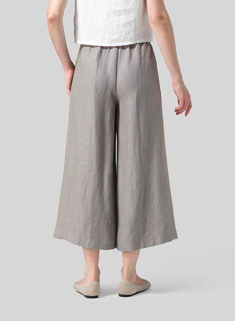 Linen ​S​lightly A-Shape Wide Leg Pants