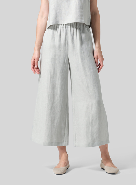 Linen ​S​lightly A-Shape Wide Leg Pants