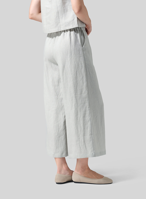 Linen ​S​lightly A-Shape Wide Leg Pants