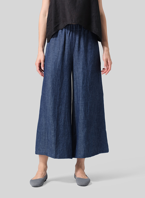 Linen ​S​lightly A-Shape Wide Leg Pants