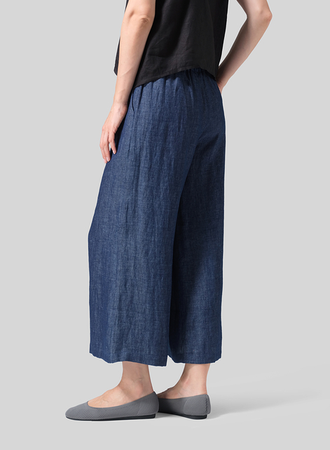Linen ​S​lightly A-Shape Wide Leg Pants