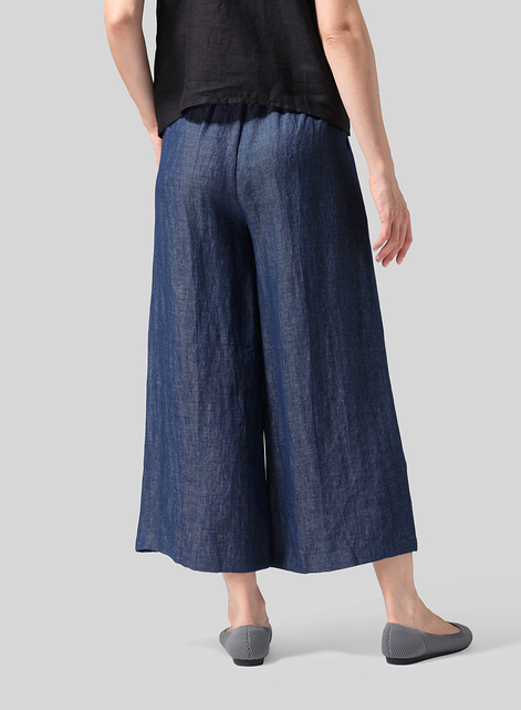 Linen ​S​lightly A-Shape Wide Leg Pants
