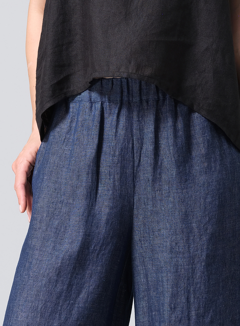 Linen ​S​lightly A-Shape Wide Leg Pants