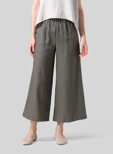 Linen ​S​lightly A-Shape Wide Leg Pants