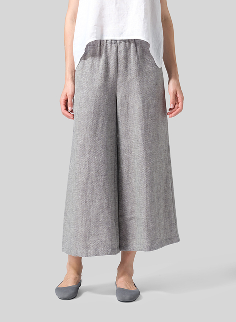 Linen ​S​lightly A-Shape Wide Leg Pants