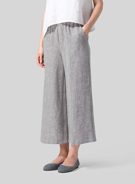Linen ​S​lightly A-Shape Wide Leg Pants