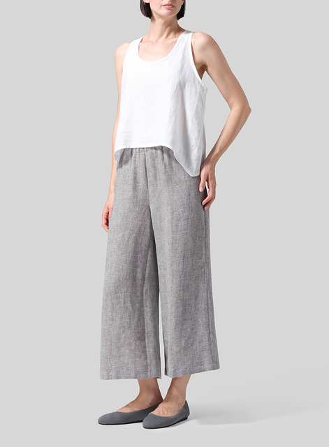 Linen ​S​lightly A-Shape Wide Leg Pants