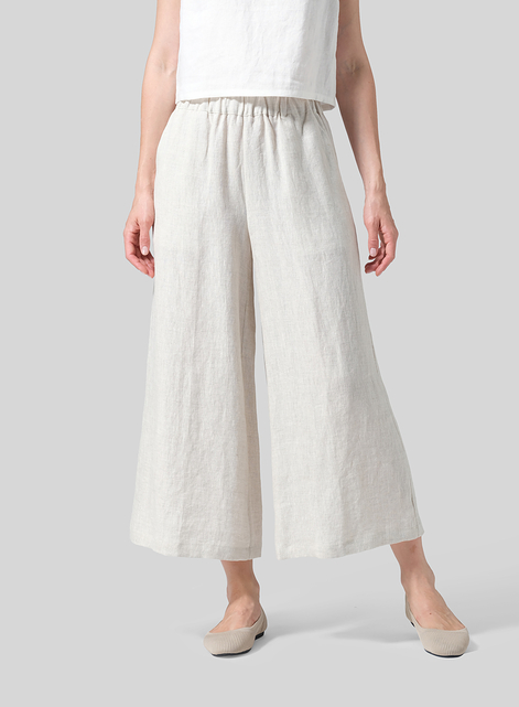 Linen ​S​lightly A-Shape Wide Leg Pants