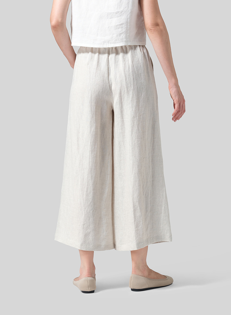 Linen ​S​lightly A-Shape Wide Leg Pants