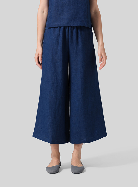 Linen ​S​lightly A-Shape Wide Leg Pants