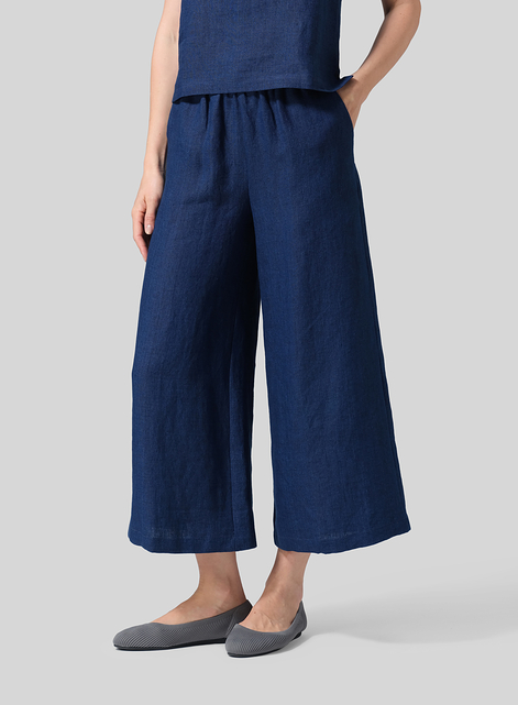 Linen ​S​lightly A-Shape Wide Leg Pants
