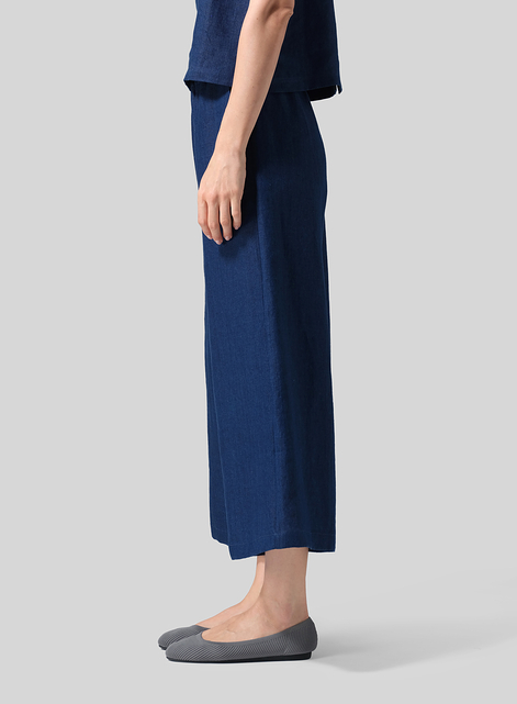 Linen ​S​lightly A-Shape Wide Leg Pants