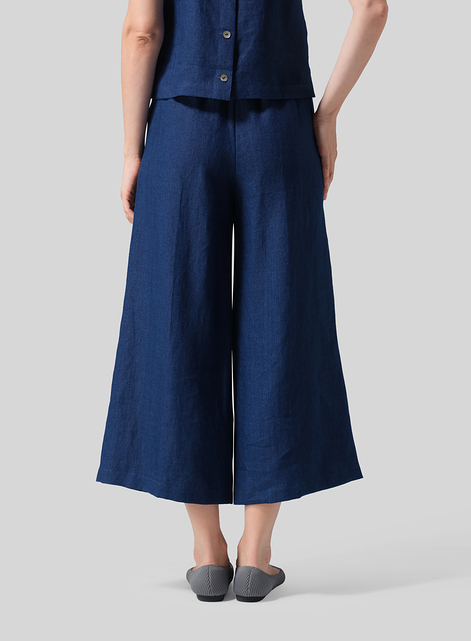 Linen ​S​lightly A-Shape Wide Leg Pants