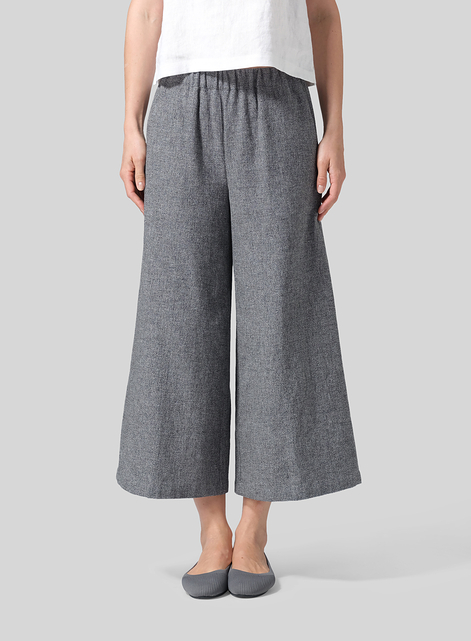 Linen ​S​lightly A-Shape Wide Leg Pants