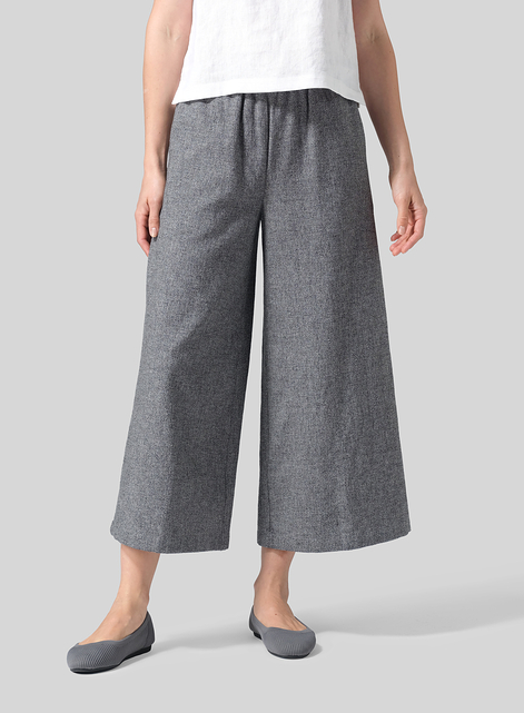 Linen ​S​lightly A-Shape Wide Leg Pants