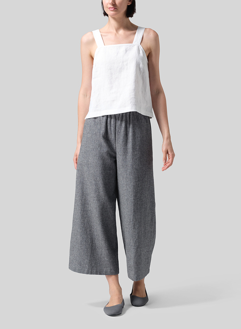Linen ​S​lightly A-Shape Wide Leg Pants