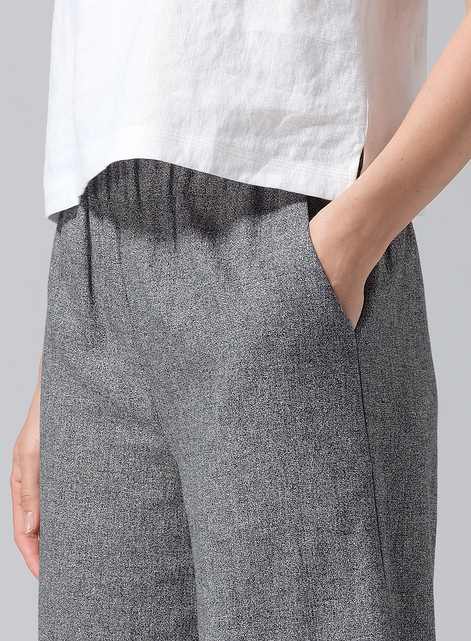 Linen ​S​lightly A-Shape Wide Leg Pants
