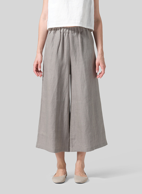Linen ​S​lightly A-Shape Wide Leg Pants