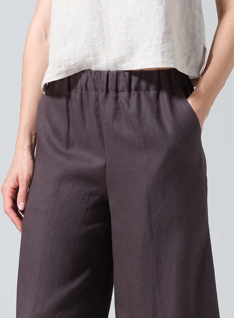Linen ​S​lightly A-Shape Wide Leg Pants