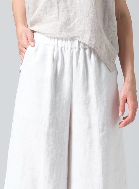 Linen ​S​lightly A-Shape Wide Leg Pants