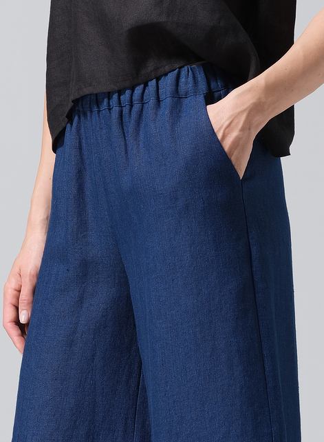 Linen ​S​lightly A-Shape Wide Leg Pants