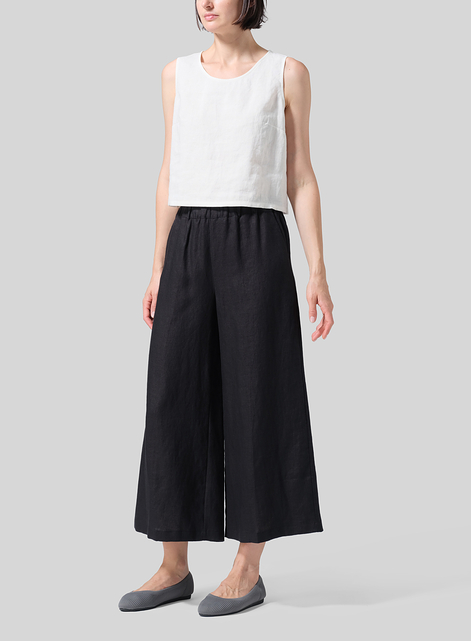 Linen ​S​lightly A-Shape Wide Leg Pants