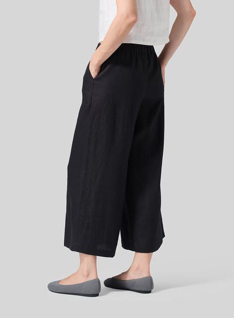 Linen ​S​lightly A-Shape Wide Leg Pants