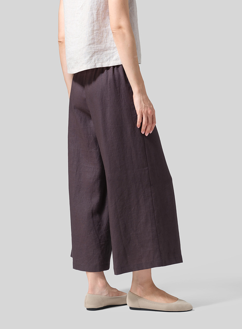 Linen ​S​lightly A-Shape Wide Leg Pants