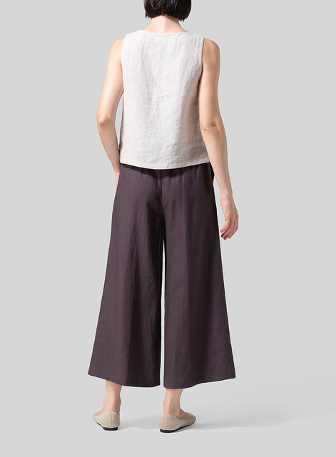 Linen ​S​lightly A-Shape Wide Leg Pants