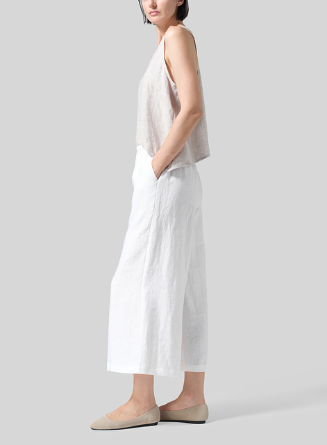 Linen ​S​lightly A-Shape Wide Leg Pants