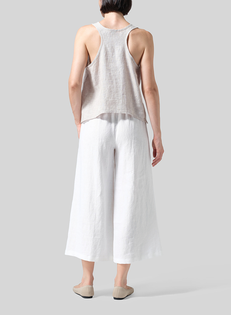 Linen ​S​lightly A-Shape Wide Leg Pants