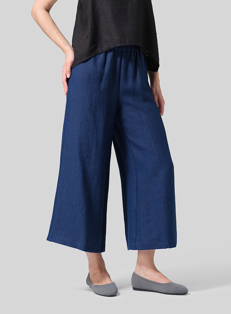 Linen ​S​lightly A-Shape Wide Leg Pants