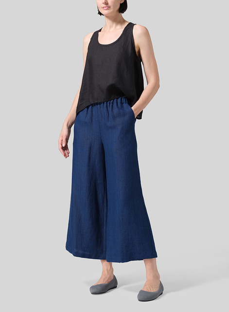 Linen ​S​lightly A-Shape Wide Leg Pants