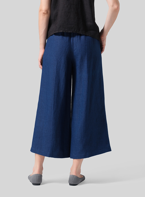 Linen ​S​lightly A-Shape Wide Leg Pants