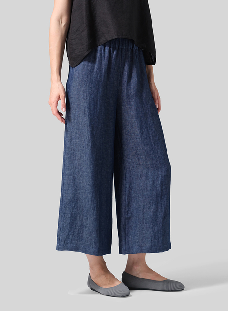 Linen ​S​lightly A-Shape Wide Leg Pants