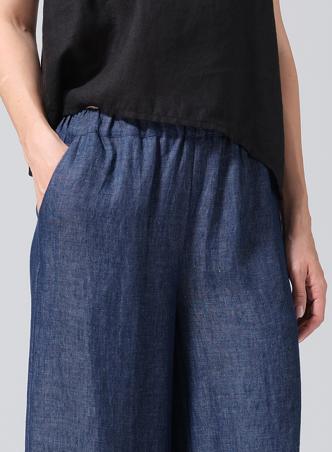 Linen ​S​lightly A-Shape Wide Leg Pants