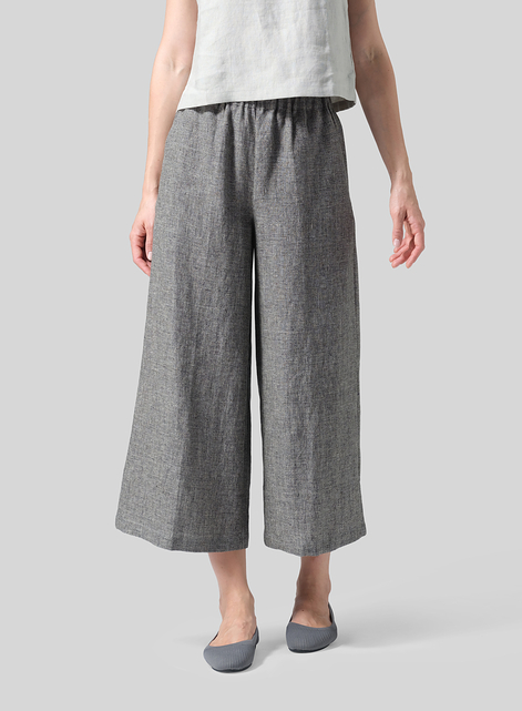 Linen ​S​lightly A-Shape Wide Leg Pants