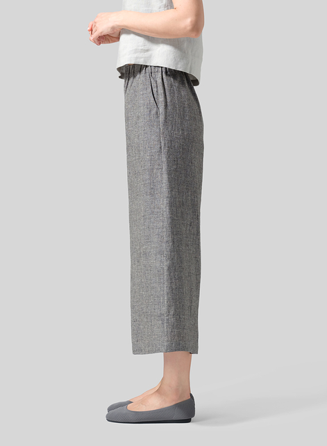 Linen ​S​lightly A-Shape Wide Leg Pants
