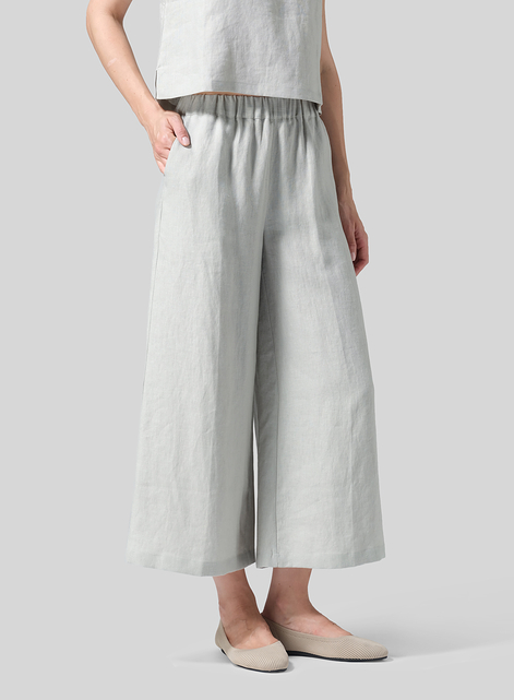 Linen ​S​lightly A-Shape Wide Leg Pants
