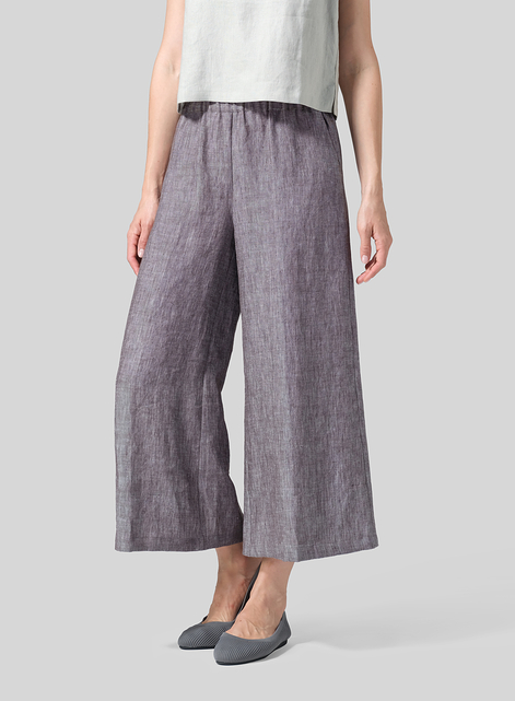 Linen ​S​lightly A-Shape Wide Leg Pants