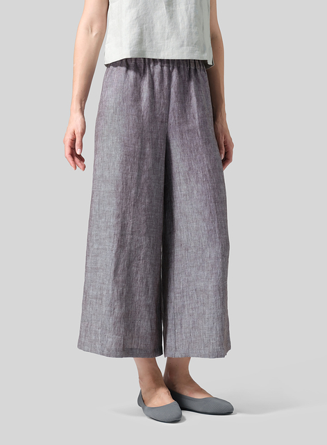 Linen ​S​lightly A-Shape Wide Leg Pants