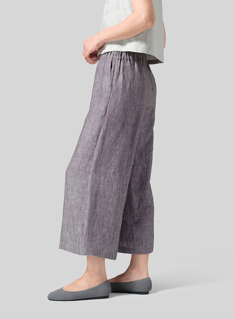 Linen ​S​lightly A-Shape Wide Leg Pants