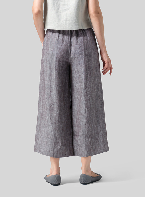 Linen ​S​lightly A-Shape Wide Leg Pants