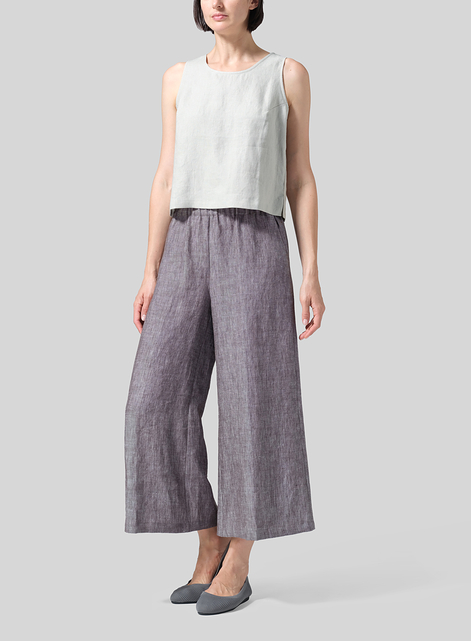 Linen ​S​lightly A-Shape Wide Leg Pants