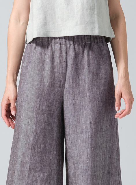 Linen ​S​lightly A-Shape Wide Leg Pants