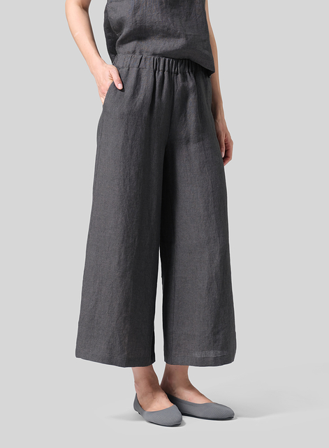 Linen ​S​lightly A-Shape Wide Leg Pants