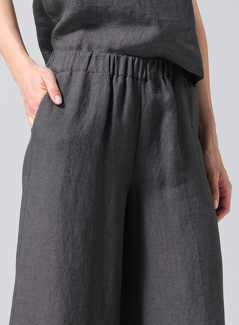 Linen ​S​lightly A-Shape Wide Leg Pants